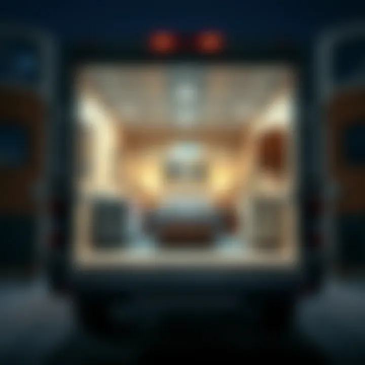 A well-organized furniture moving van ready for relocation