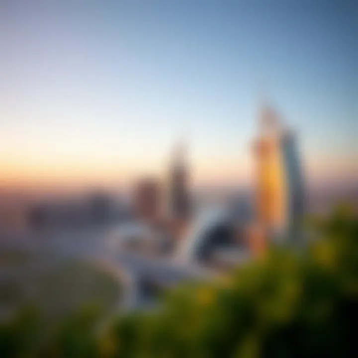 Aerial View of Gate Dubai's Strategic Location An aerial perspective of Gate Dubai highlighting its prominent location