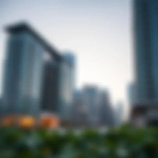 Modern Architectural Marvel of Gate Dubai A striking view of Gate Dubai showcasing its modern architecture against the skyline