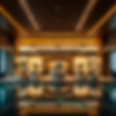 Luxurious Interior Amenities of Gate Dubai Interior of Gate Dubai featuring luxurious amenities and designs