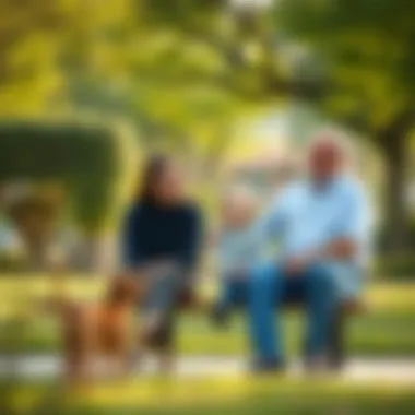 A family enjoying leisure time in a park in Sharjah