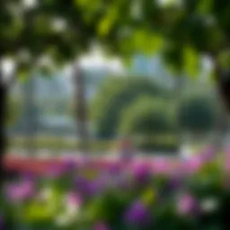 A serene view of Hamriya Park showcasing its lush greenery