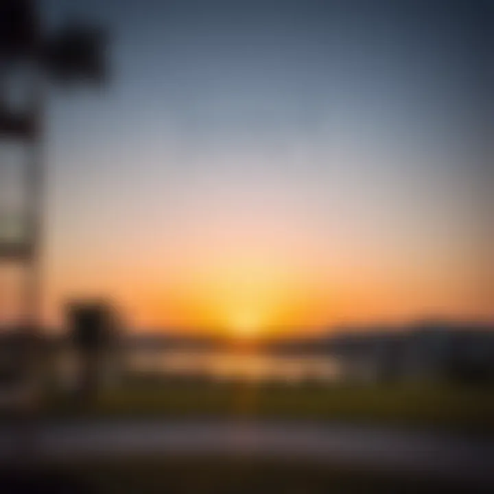 Tranquil Sunset at Hamriya Park Stunning sunset view over Hamriya Park, emphasizing its tranquil atmosphere