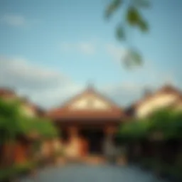 Traditional architectural structure in a heritage village
