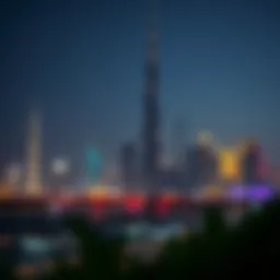 Skyline of Dubai during Ramadan