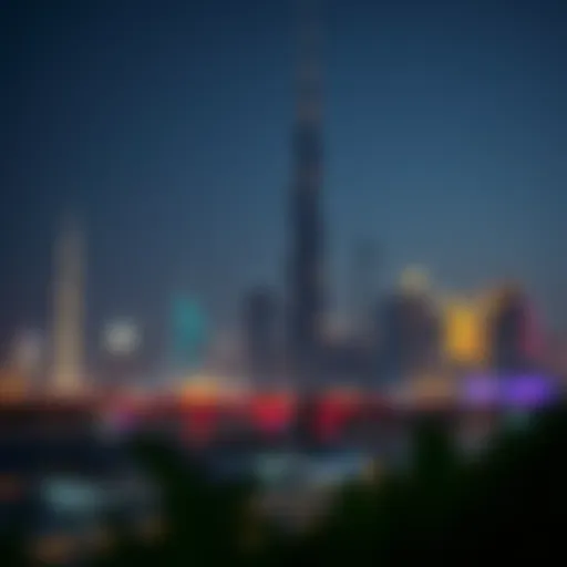 Skyline of Dubai during Ramadan