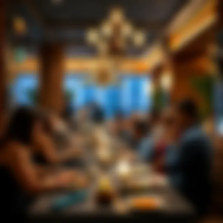 Inviting Dining Atmosphere at JBR Restaurant Guests enjoying a delightful meal in a vibrant setting