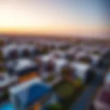 Aerial Perspective of Jumeirah Village Aerial view of Jumeirah Village showcasing its modern architecture