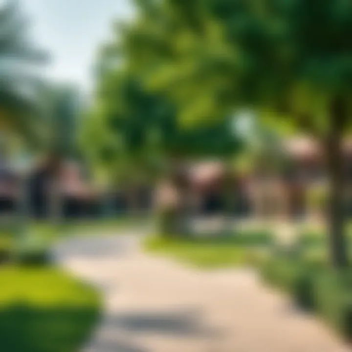 Community Park in Jumeirah Village Vibrant community park in Jumeirah Village with lush greenery