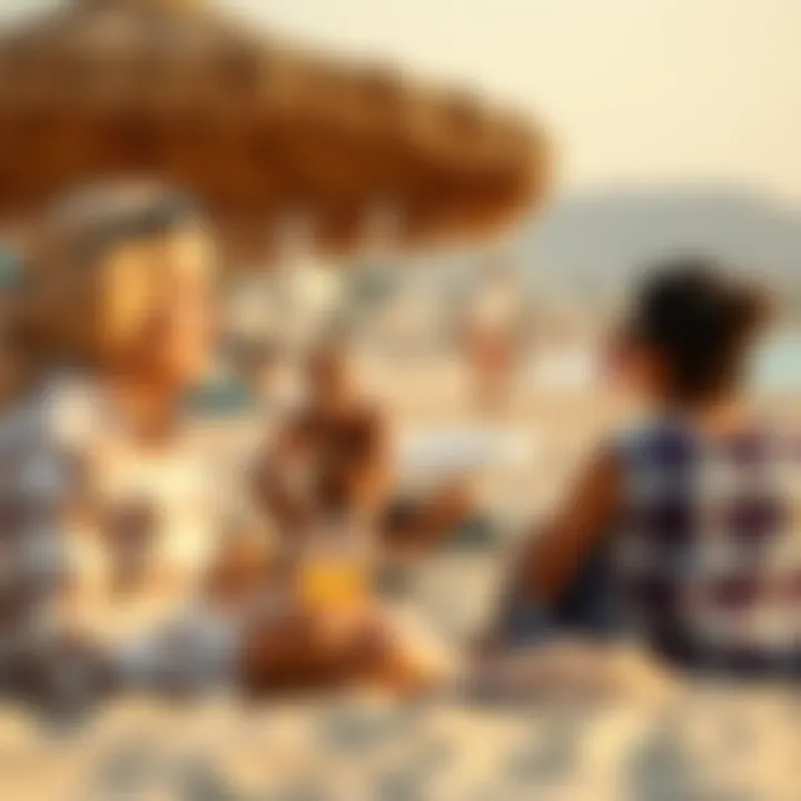 Relaxation and Leisure: Expatriate Life in June Expatriates enjoying leisure time at a beach during June