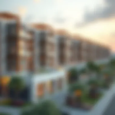 Architectural model of a modern residential project