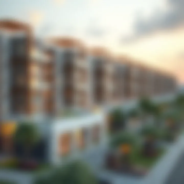 Architectural model of a modern residential project