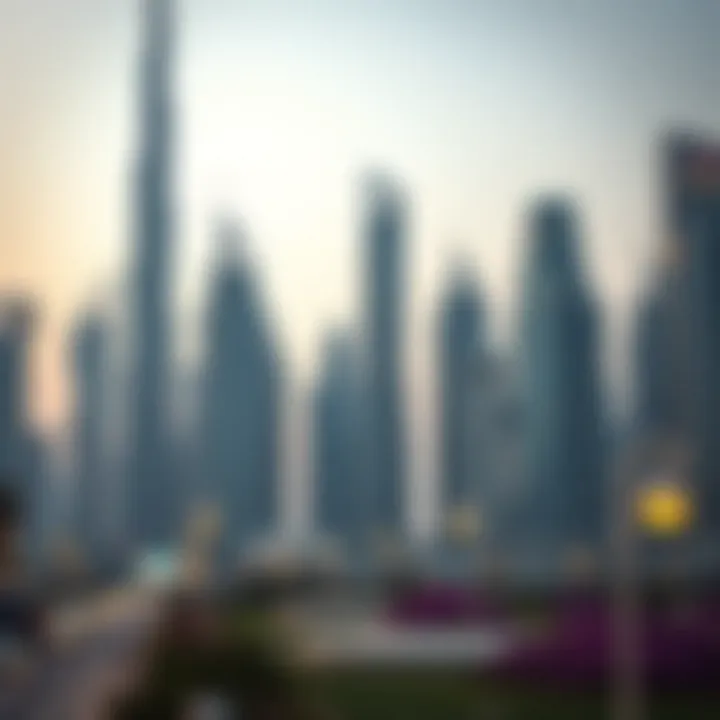 Skyline of Dubai showcasing luxury high-rise buildings