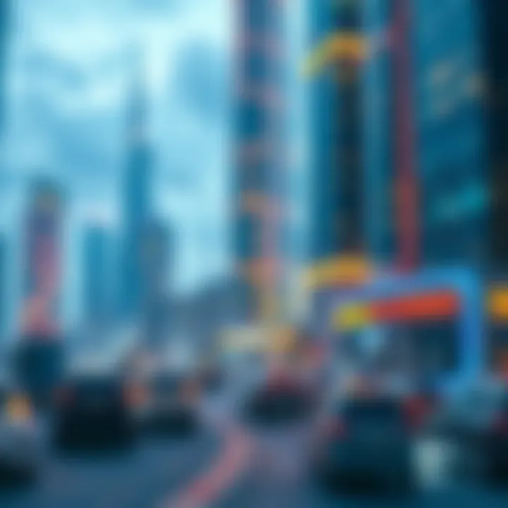 Futuristic Smart City Concept A futuristic concept of smart city integration in Dubai