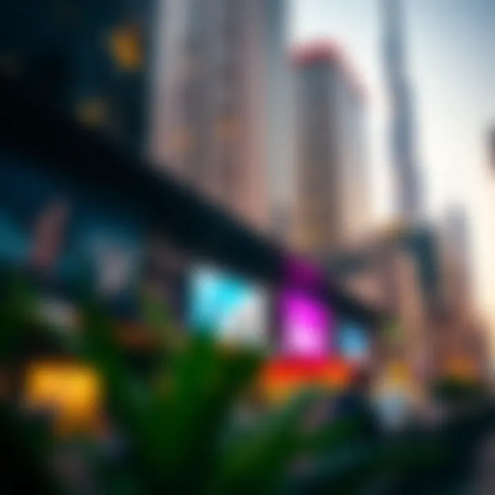 Dynamic Startup Ecosystem in Dubai A vibrant tech startup environment with dynamic energy