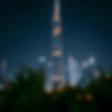 Mawja Tower Illuminated at Night Night view of Mawja Tower highlighting its illumination and integration into Dubai's skyline