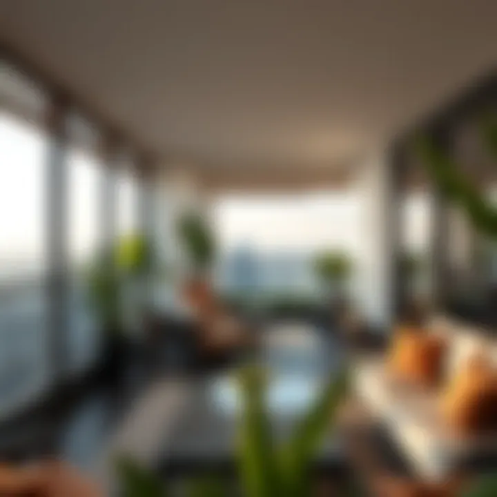 Elegant balcony lounge area