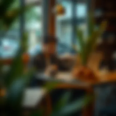 Freelancer at Work: Embracing Flexibility A freelancer working on a laptop in a cozy cafe.