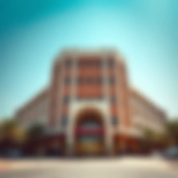 Exterior view of the Gold Souk Parking Building showcasing modern architecture