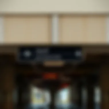 Signage within the parking building aiding navigation for visitors