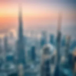 Aerial view of Dubai's skyline showcasing real estate developments