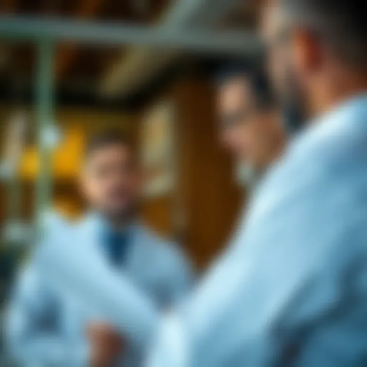 Broker Discussing Property Options Real estate broker discussing property options with clients