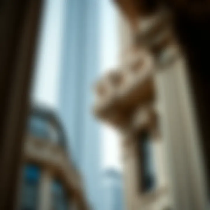 Intricate Architectural Features of Nopoli Tower Detail of Nopoli Tower's architectural features