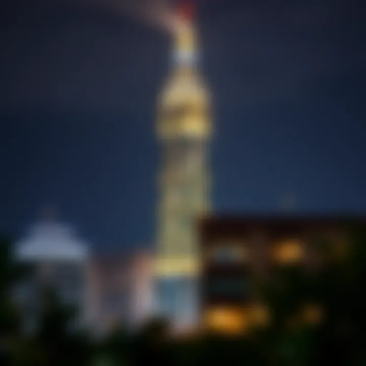 Illuminated Splendor: Nopoli Tower at Night Night view showcasing Nopoli Tower's illumination