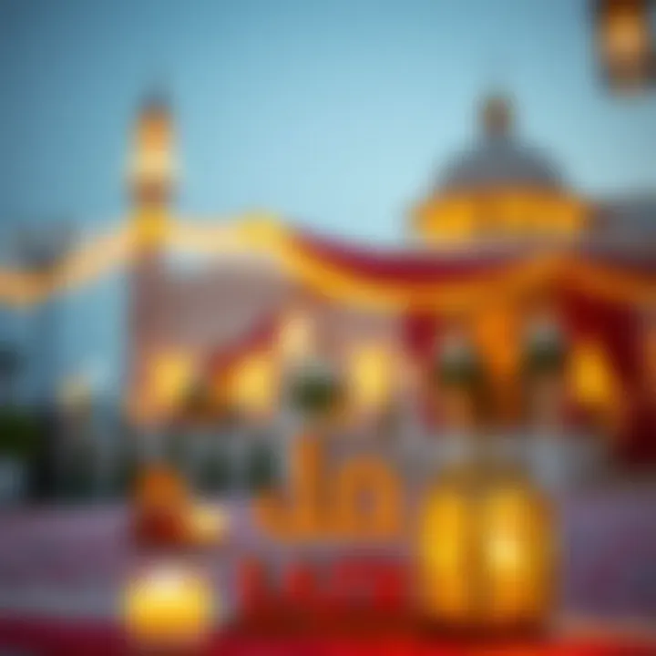 Decorative elements representing Eid al-Fitr