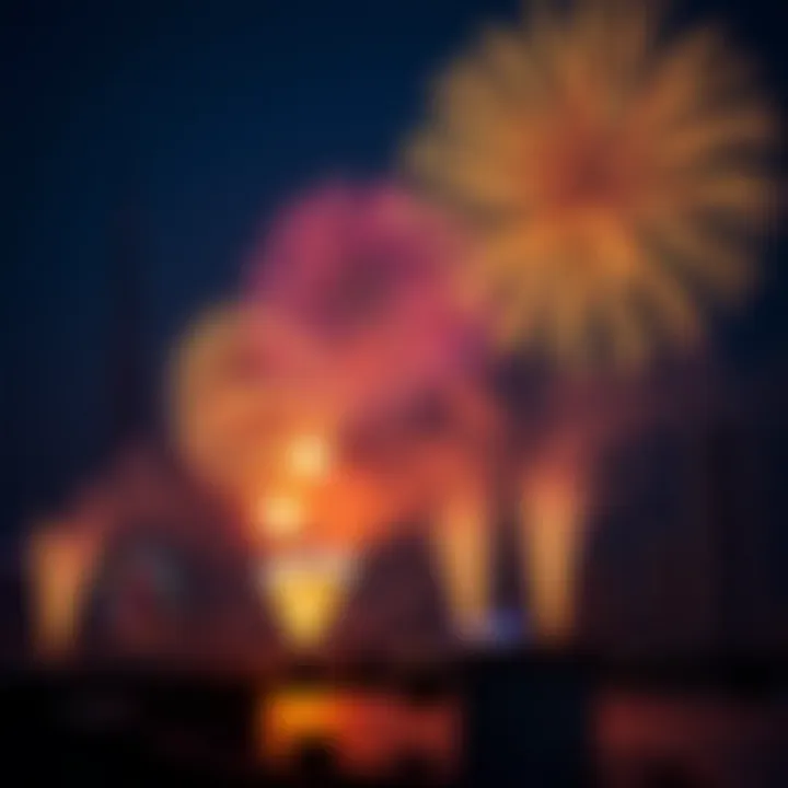 Fireworks display for New Year's Eve in UAE