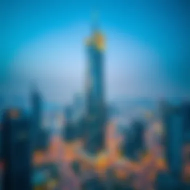 Aerial view showcasing Park Tower Dubai's strategic location