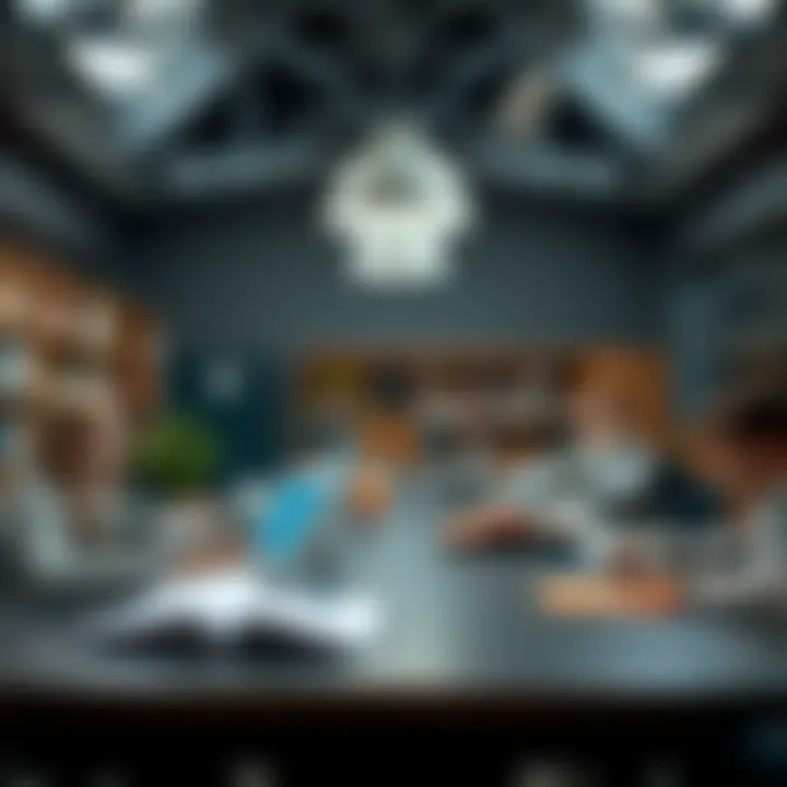 An academic setting showcasing diverse fields of study