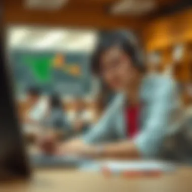 A student engaging in innovative learning methods