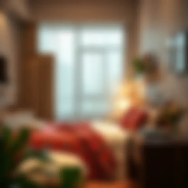 Cozy Interiors of Rented Rooms in Al Khail Interior of a cozy rented room