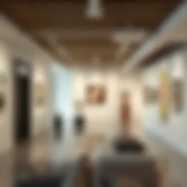 Inside the Art Gallery of Tamani Arts Business Bay An art gallery within the Tamani Arts Business Bay featuring contemporary artworks