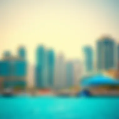 Dubai Marina and Its Blue Waters A serene view of Dubai Marina featuring vibrant blue hues of water.