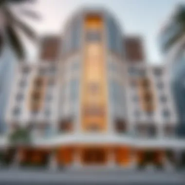 Unique Architectural Design of the Maryam Building Stunning exterior view of the Maryam Building showcasing its unique architectural design