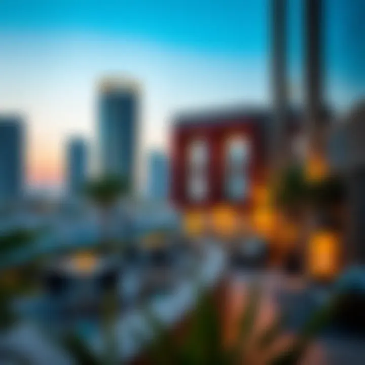 The vibrant community spaces within The Opus Business Bay