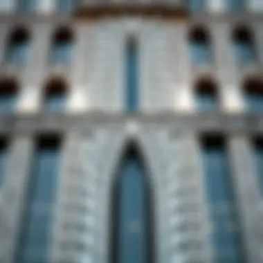 Detailed Look at the Facade of Tiger Building Close-up of the Tiger Building's intricate facade design