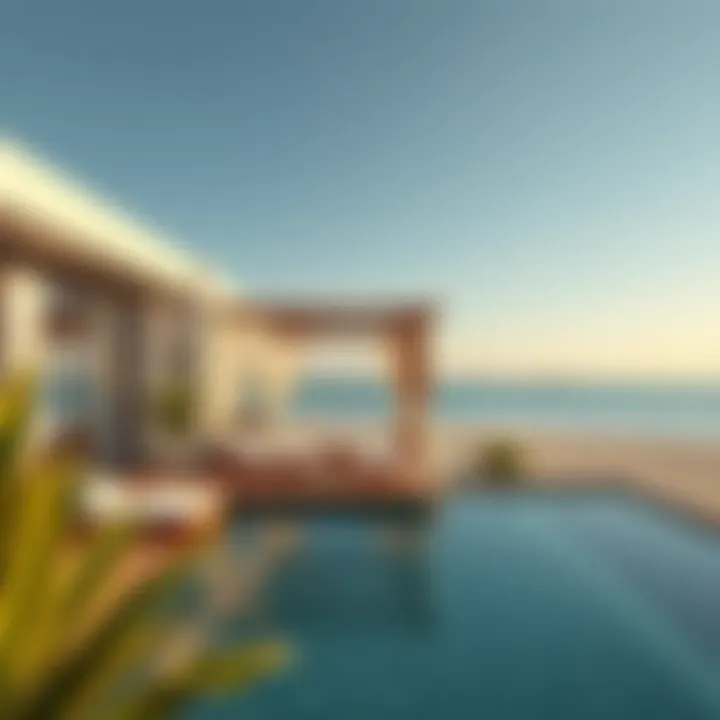 Luxurious resort with a private beach