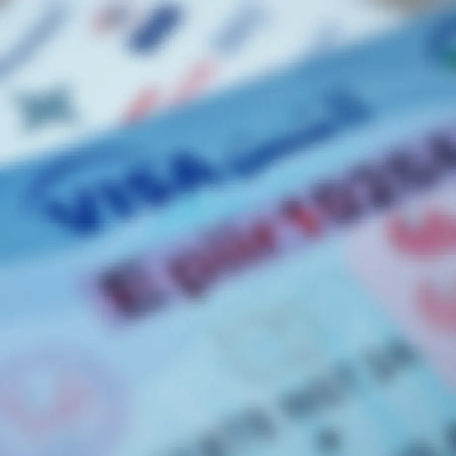 A close-up view of a UAE visa highlighting the expiry date
