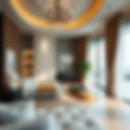 Luxurious holiday home interior in Dubai