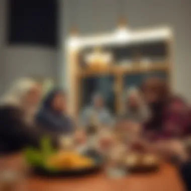 A group of friends enjoying a meal together