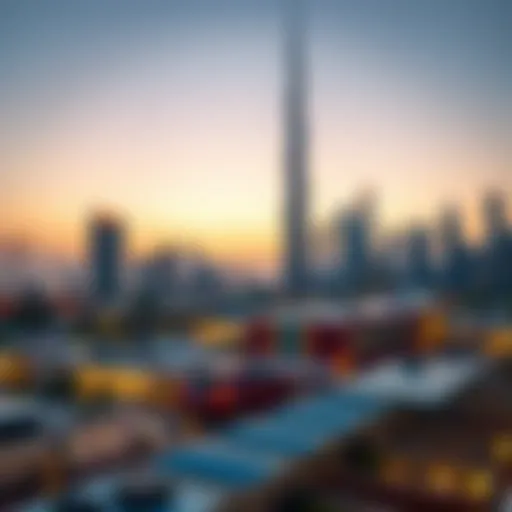 Dubai Skyline at Dawn A serene view of Dubai's skyline during dawn