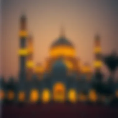 Spiritual Significance of Suhoor Illuminated mosque at dawn, symbolizing the spiritual aspect of Ramadan