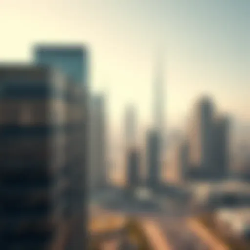 Dubai Skyline with Wasl Properties Developments Stunning skyline view of Dubai showcasing Wasl Properties developments