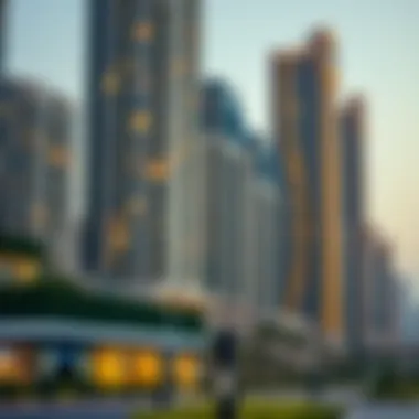 Dubai's Booming Real Estate Market A vibrant real estate development in Dubai showcasing economic growth