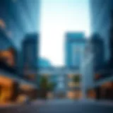 Modern Office Culture in Dubai A modern office building in Dubai representing expatriate work culture