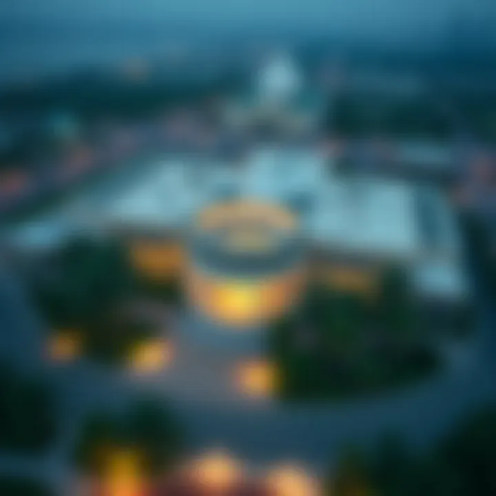 Aerial View of the Universal American School in Dubai Aerial view of Universal American School