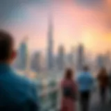 Dubai's Skyline During Walking Interviews Scenic view of Dubai's skyline during a walking interview